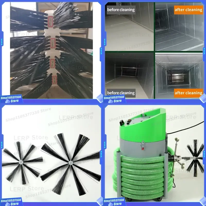 Industrial Plastic Cleaning Brush For HVAC System Duct Multi Size Wholesale New Air Conditioner Vent Pipe Cleaner Tool