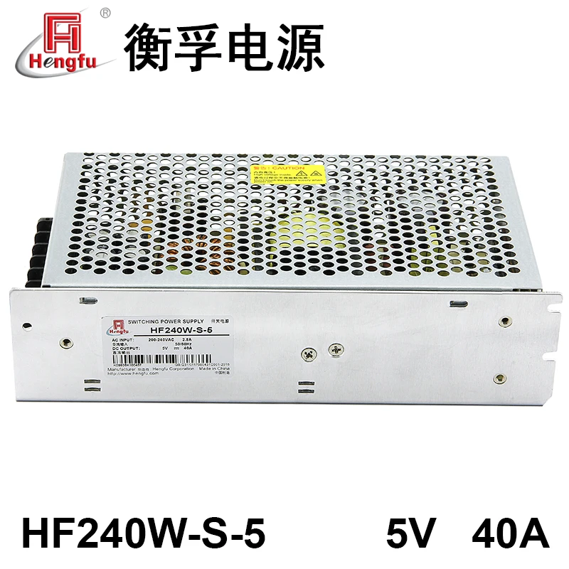 

Hengfu HF240W-S-5 Power Charger AC 220V Transfer DC 5V 40A Switching Power supply