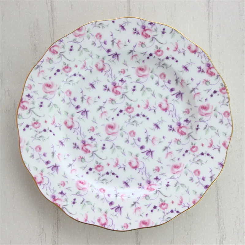 

Ceramic Dinner Steak Plates Porcelain Round Pasta Salad Snacks Dishes Wedding Gifts Bone China Kitchen Tableware 8 Inches