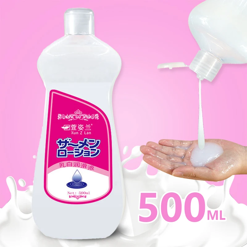 500Ml Lubricant for Sex,Water Based Sex Massage Oil for Couple Game,Milk-white Viscous Lube for Adults Vagina Anal Goods Sex Toy image 3