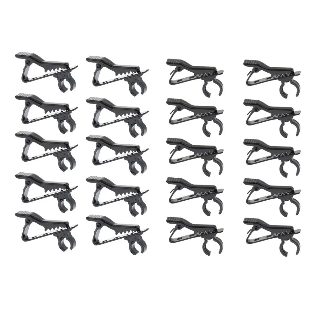 Mic Collar Clip Holder Portable Metal Lapel Lavalier Tie Clamp Mini Cloth Clamp for Meeting or Show