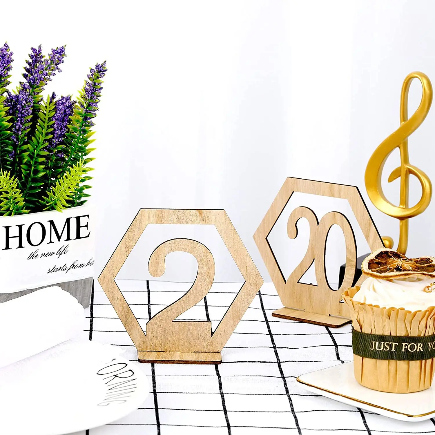 1set Table Number Signs For Wedding Party Decor Wooden Memo Holder For Wedding Birthday Party Events Desktop Decor Supplies