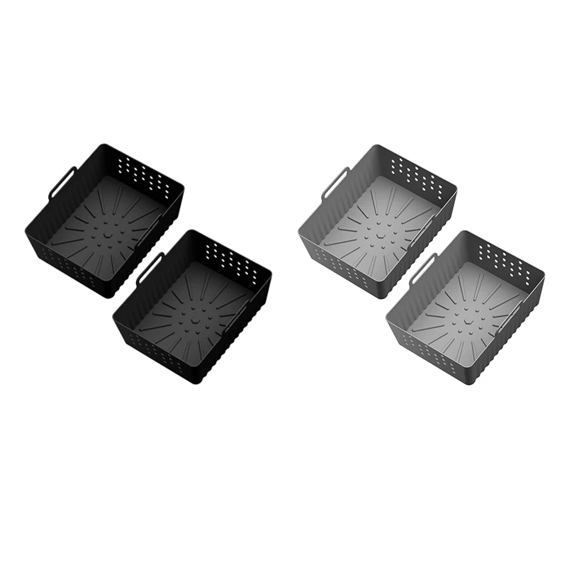 A53Q-2PCS Air Fryer Silicone Liners For Ninjia SL400UK/SL401 Basket Air Fryer Reusable Air Fryer Pot Accessories