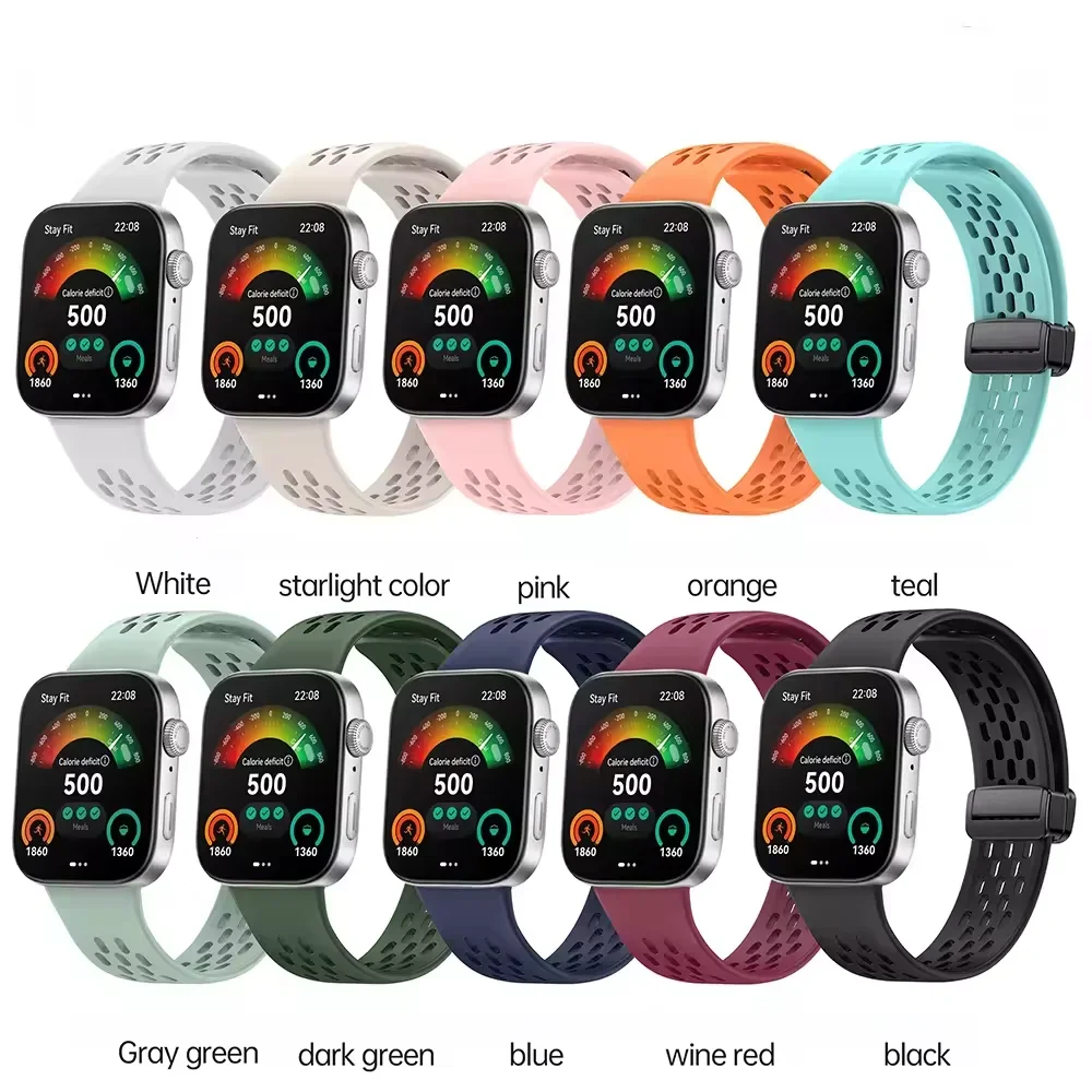 Cinturino sportivo in silicone per Huawei Watch Fit 4 3 Cinturino magnetico morbido per Huawei Watch Fit 4Pro Comoda cintura Correa