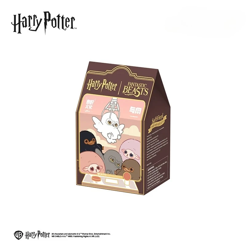 Harry potter animais fantásticos série 3 vinil rosto caixa cega brinquedos bonito hedwig puffskein niffler boneca pingente brinquedos crianças presentes