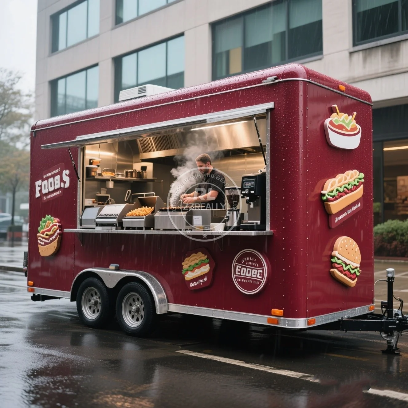 

Portable Mobile Food Truck Mobile Hot Dog Burger pizza Coffee Concession Food Trailer USA Standard