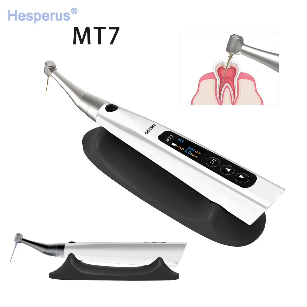 HESPERUS Den  tal Endodontic Equipment MT7 16:1 ENDO Treatment Handpiece 360 Degree Rotation Cordless Smart Endomotor Handpiece