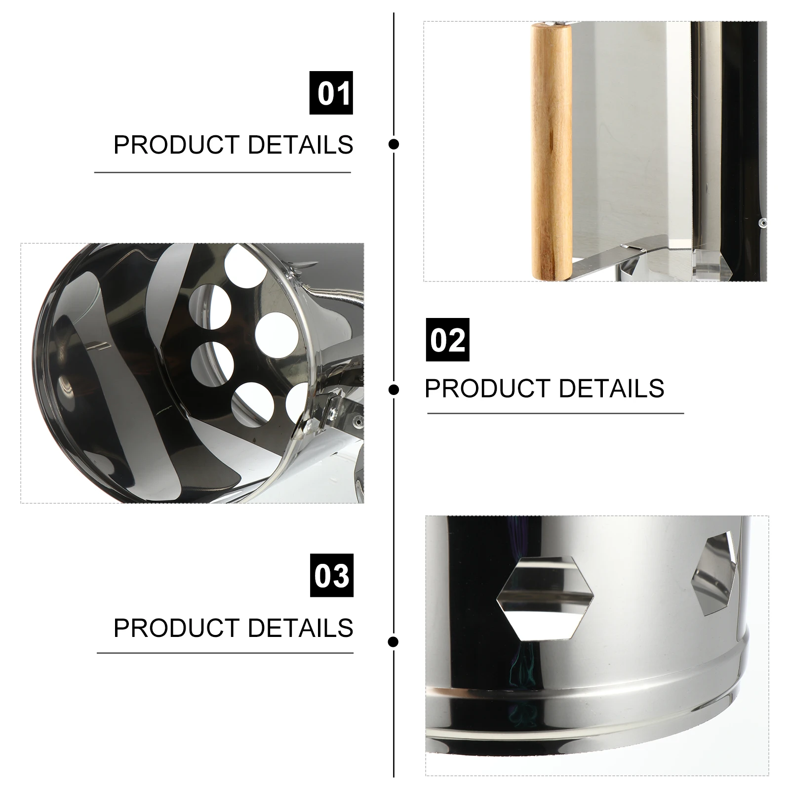 

1pc Outdoor Bbq Charcoal Chimney Starter Heat-Resistant Handle Fast Ignition Grill Tool For Barbecue Campfire Pizza Oven Carbon