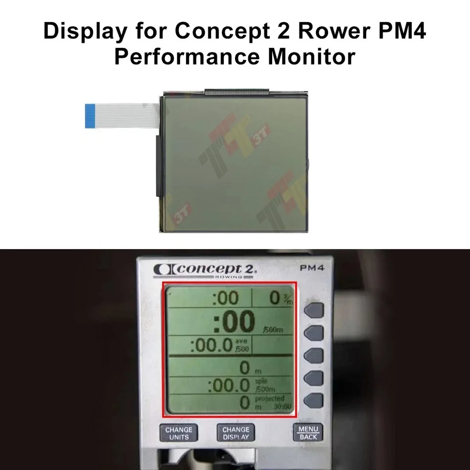Display für Concept 2-Rower PM3 und PM4-Performance-Monitor