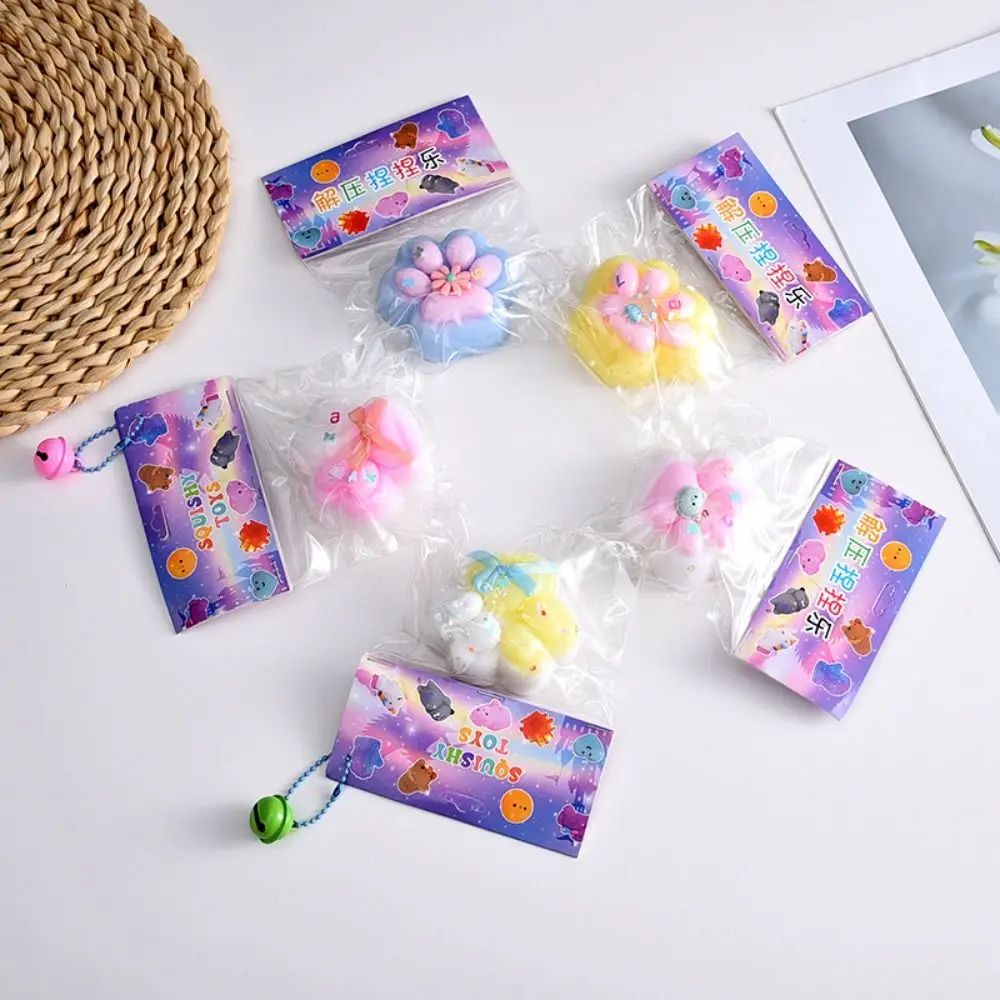 2 stk/set Nieuwigheid Zachte Kat Poot Squeeze Speelgoed Siliconen TPR Cartoon Fidget Speelgoed 3D Leuke Kat Poot Pinch Speelgoed Kinderen