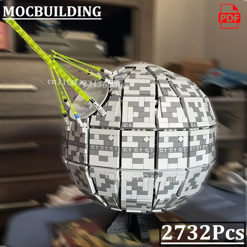 

Космическая станция DS-1 с блоками-держателями, модель научно-фантастической платформы станции MOCBUILDING, конструктор из кирпичиков по мотивам фильма Star, игрушка для сборки и демонстрации, подарок