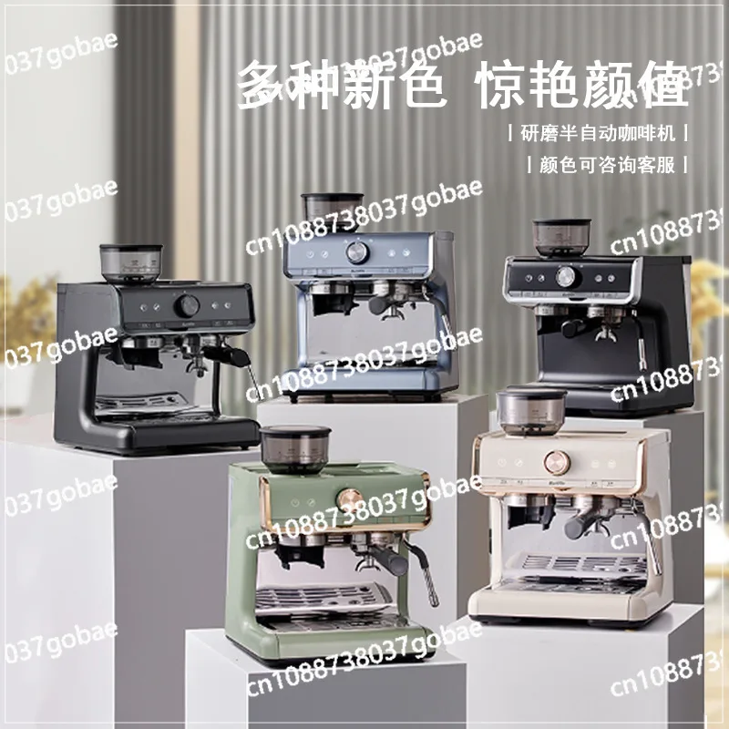 CM-5020 White Italian Semi-automatic Stall Coffee Machine with Bean Grinder To Make Milk Foam Commercial Coffee Machine