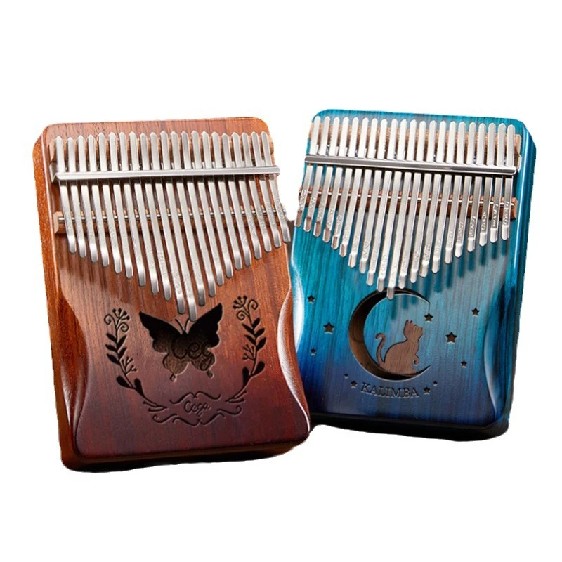 Kalimba Music Instrument Thumb Piano 17 Keys Mahogany Wood Finger Piano Combinations Gifts For Kids Portable Mbira Finger Piano