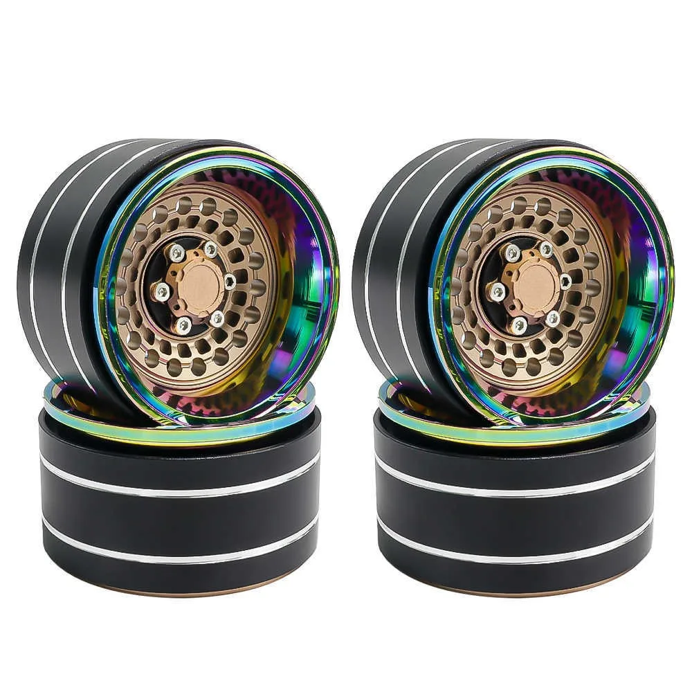 1.9 Inch Metal Electroplating Colorful Wheel Hub For 1/10 Trax/as Trx4 Axial Scx10 Rr10 Wraith Rgt Crawler Rc Car Accessories