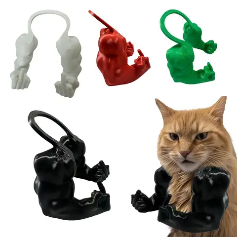 New Funny Cat Muscle Arms 3D Printing Realistic Cat Cosplay Muscle Arms Creative Pet Cosplay Props Cat Costume