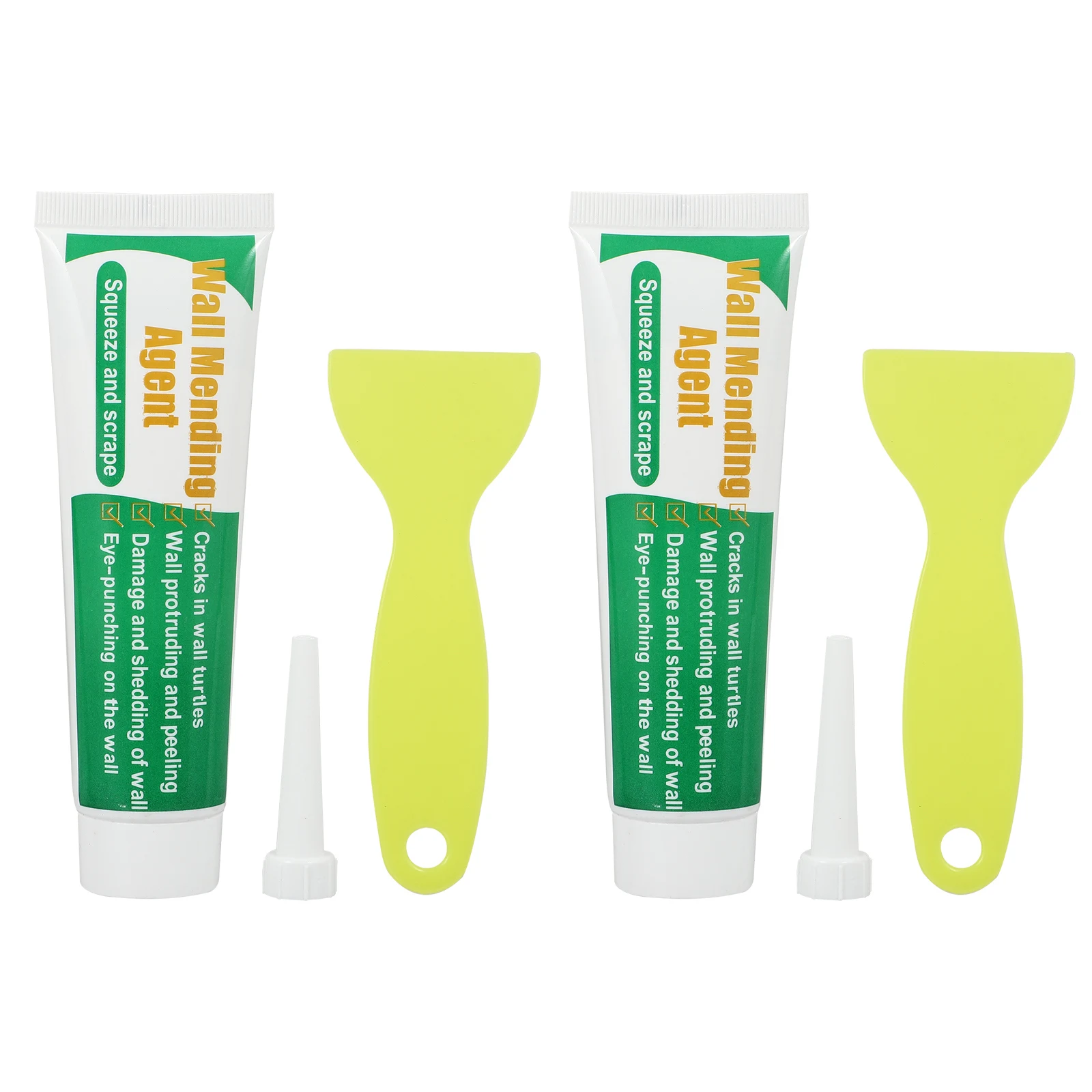 

2 Sets Repair Paste Drywall Patch Kit Plastic Hole Filler Graffiti Cover Agent Walls Peeling Repair Paste Crack Damage Solution