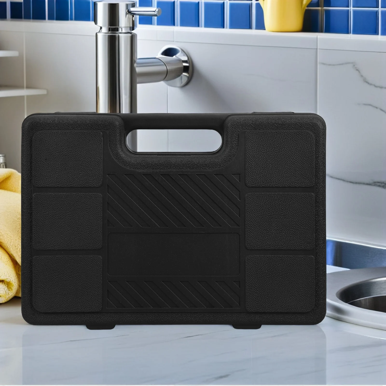 Caja de almacenamiento de herramientas de alta capacidad para herramientas de cincel de aire, estuche organizador resistente con paredes y pestillos reforzados, bolsa de herramientas portátil