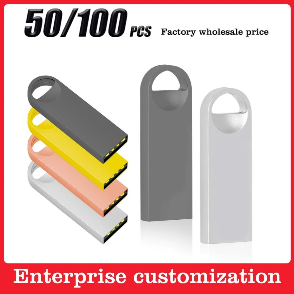 

50/100PCS USB Flash Drives 128GB Wholesale Memory Stick 64GB 32GB Free Custom Logo Pen Drive 16GB Creative Gift Pendrive 8GB 4GB