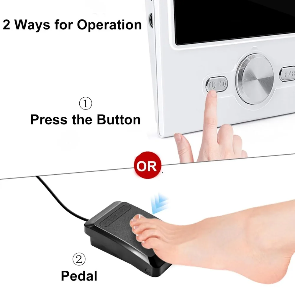 Elektrische nagelboor, groot scherm Elektrische nagelvijl voor acrylgelnagels, nagel E-bestand polijstgereedschap voor manicure gel Na