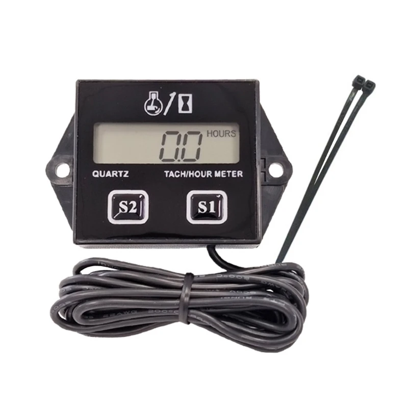 

Waterproof Digital Engine Tach Hour Meter Tachometer Gauge Engine LCD Display For Motorcycle Car Boats