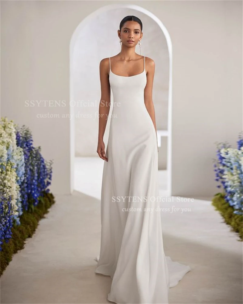 SSYTENS moderne plage robes de mariée pour mariée 2 en 1 longue église robe de mariée vestidos novia 2026 personnalisé robe femme élégante