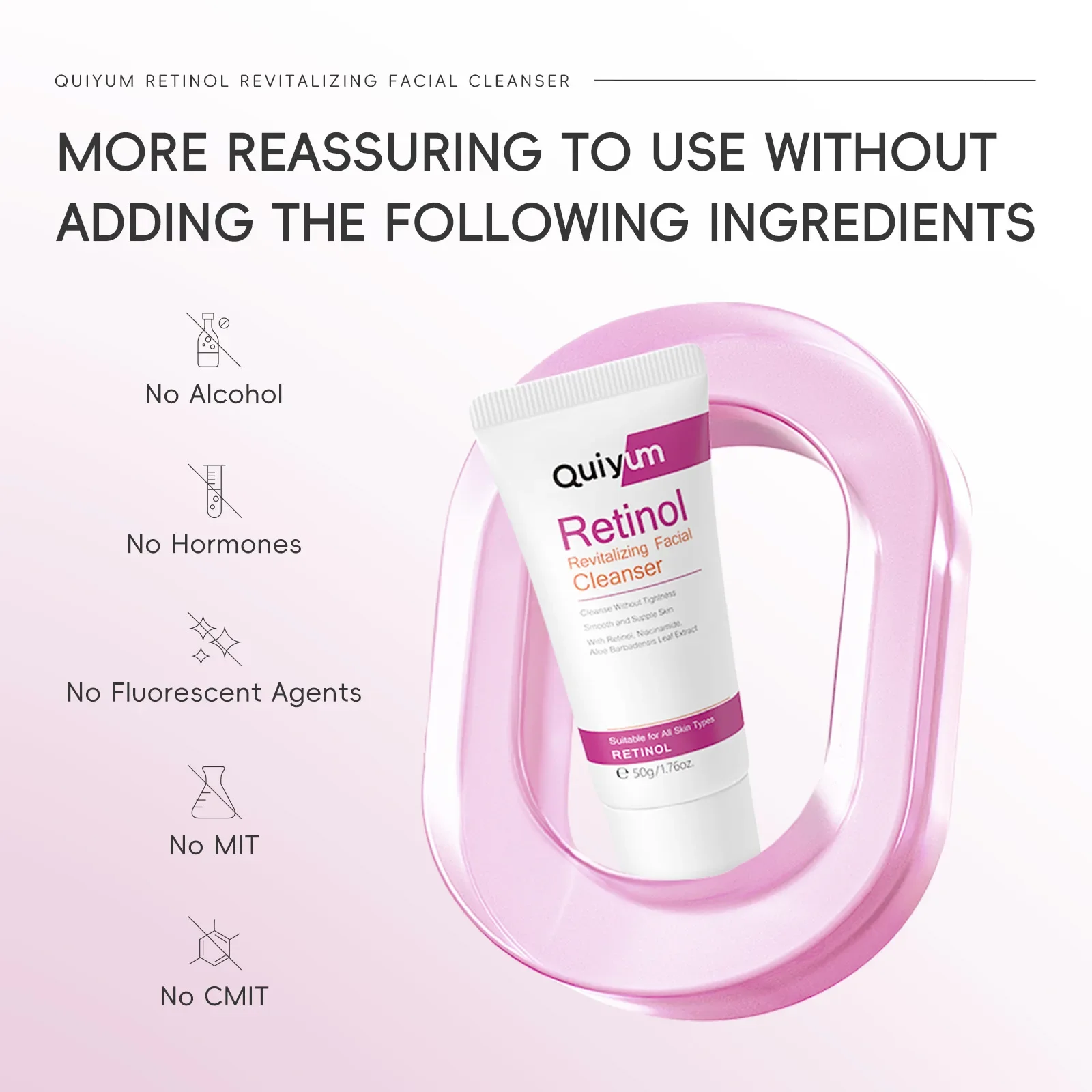 

1PCS Facial Cleanser Retinol Skin Deep Cleansing Moisturizing Blackhead Removal Skincare Face Wash Foam Face Cleanser Skin Care