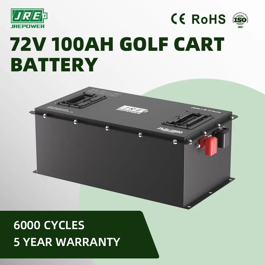 

Rechargeable 72v 100ah Battery Lithium Ion Electric Golf Club Car Lifepo4 Battery Golf Cart Built-in BMS Battery Pack