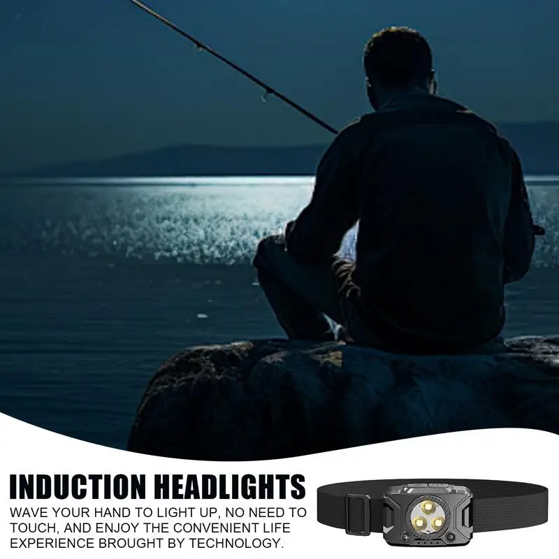 Headlamp Rechargeable Waterproof Headlight Outdoor Headlamp 45 Degree Adjustment Head Flashlight For Outside Adults And Children