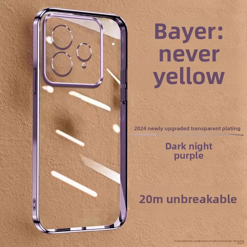 For Realme GT 7/GT 7T/GT7 PRO Case New Transparent Full-cover Electroplated Silicone Anti-drop Cover For Realme GT 7 T Pro Funda