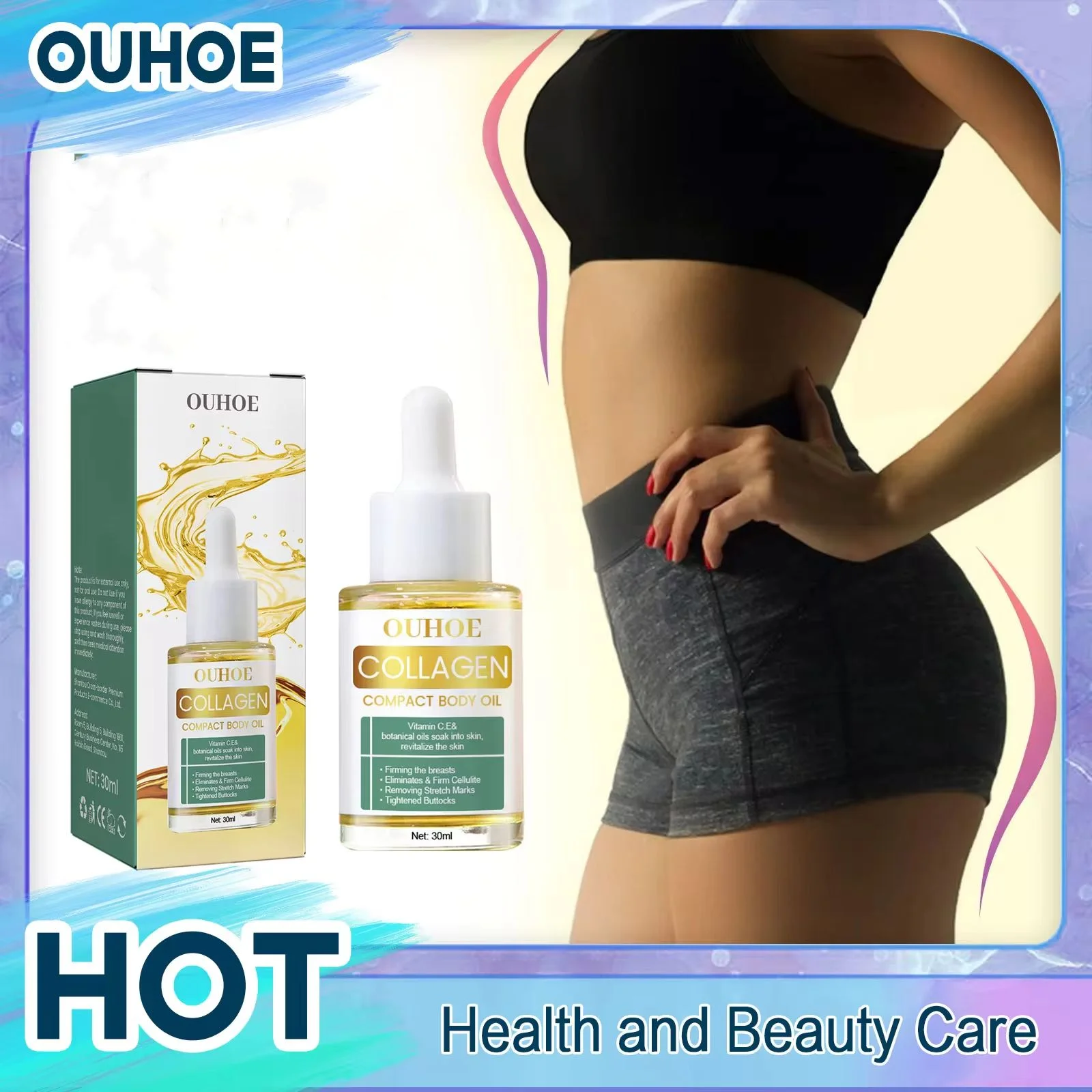 Collagen Lifting Body Oil Thin Leg Waist Tightening Breast Fat Burner Shape Abdomen Hip Butt Lift Up Body Massage Slimming Oil