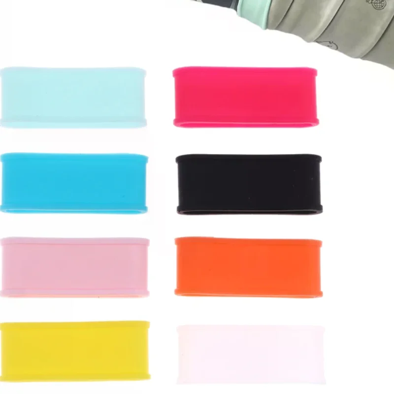 

4Pcs Silicone Tennis Racket Grip Ring Handle Closure Rubber Sweat-absorbing Band Elastic Fixed Stretchable Tennis Accessories