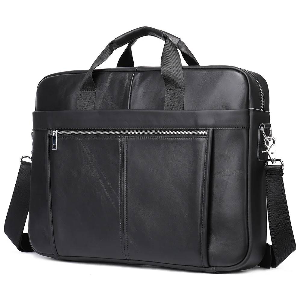 

17inch Laptop Bag Men Leather Bags 100% Men's Briefcases Genuine Messenger for Document Computer