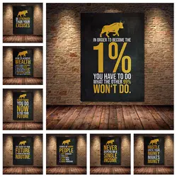 Motivational Stock Trading Canvas Art Buy The Fear Sell Greed Wall Decor for Home Office Traders Best Inspirational Posters