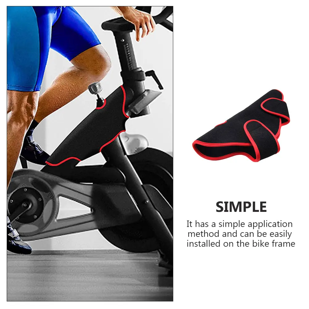 

Bike Frame Protective Cover Sweat Guard Front Frame Wrap Exercise Bike Accessories Durable Easy Clean Exercise Bicycles Wrap