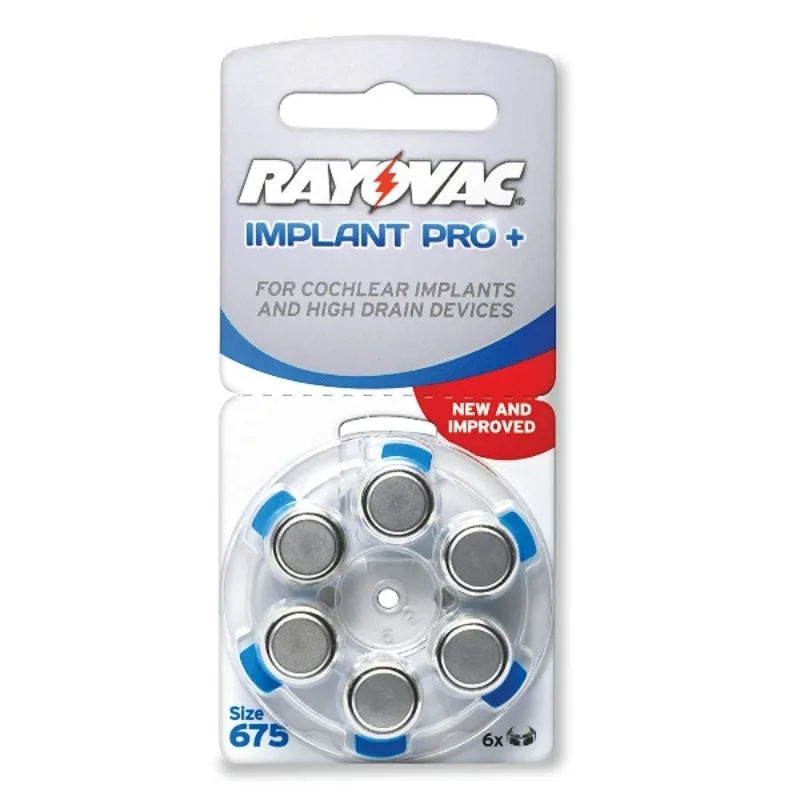 Rayovac 675 Size batteries Implant PRO Cochlear Hearing aid cells 675P PR44 MF