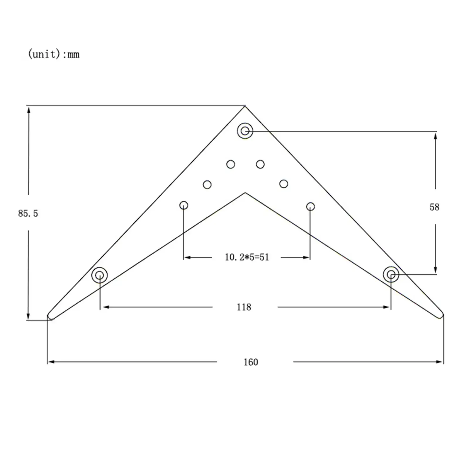 Guitar Iron Tailpiece Fixed Bridge V Style Part Accessory for Electric Guitar Construction and Repair