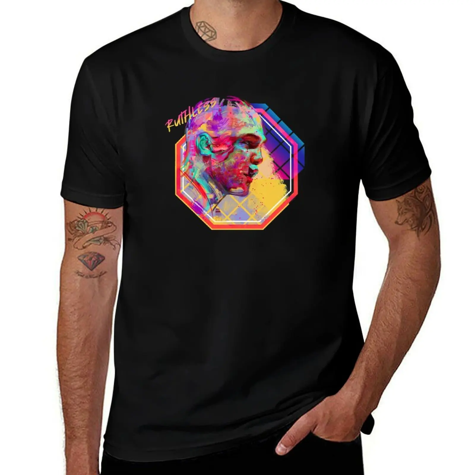 Ruthless T- Shirt design T-Shirt Basic Plain Short Sleeve Crew Neck Tee T-Shirt