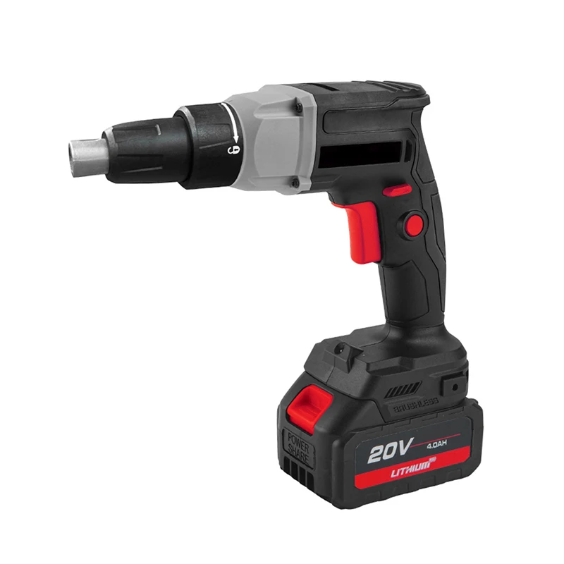 Screw Drivers High Grade 20V Cordless Lithium Battery Drywall Screw Gun Variable Speed DIY Power