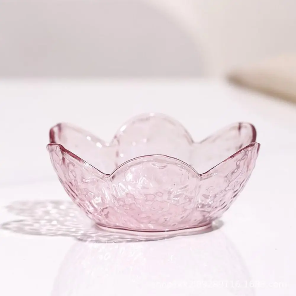 Japanese-style Flower Shaped Bowls Hammered Pattern Sakura Desgin Fruit Serving Bowls Versatile Exquisite Stackable Snack Bowls
