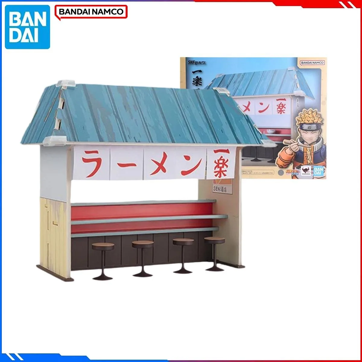 

Bandai Genuine Naruto Anime Model Kits Ichiraku Ramen Set Collection Toys SHF Action Figure Assembly Model Gift for Boy Present