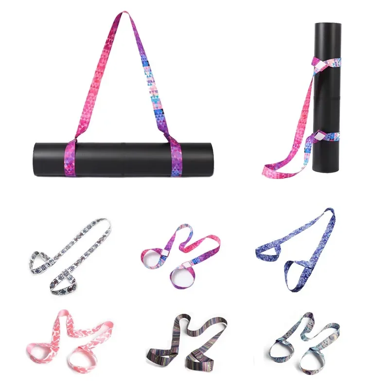 Portable Yoga Mat Strap Stretching Band Sports Stretch Strap Floor Mat Shoulder Storage Strap Fitness Gym Sports Elastic Band