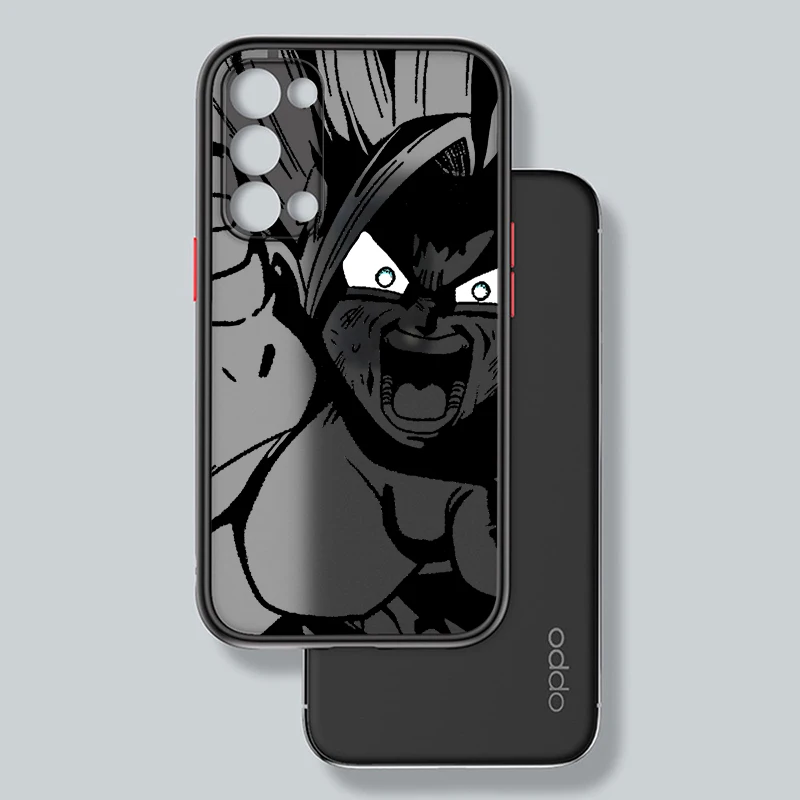 Luxury D-Dragon Ball Goku Frosted Translucent For OPPO X5 X3 A54S A5 A94 A16 A53S A57 A74 A72 A96 A98 A78 5G TPU Phone Case