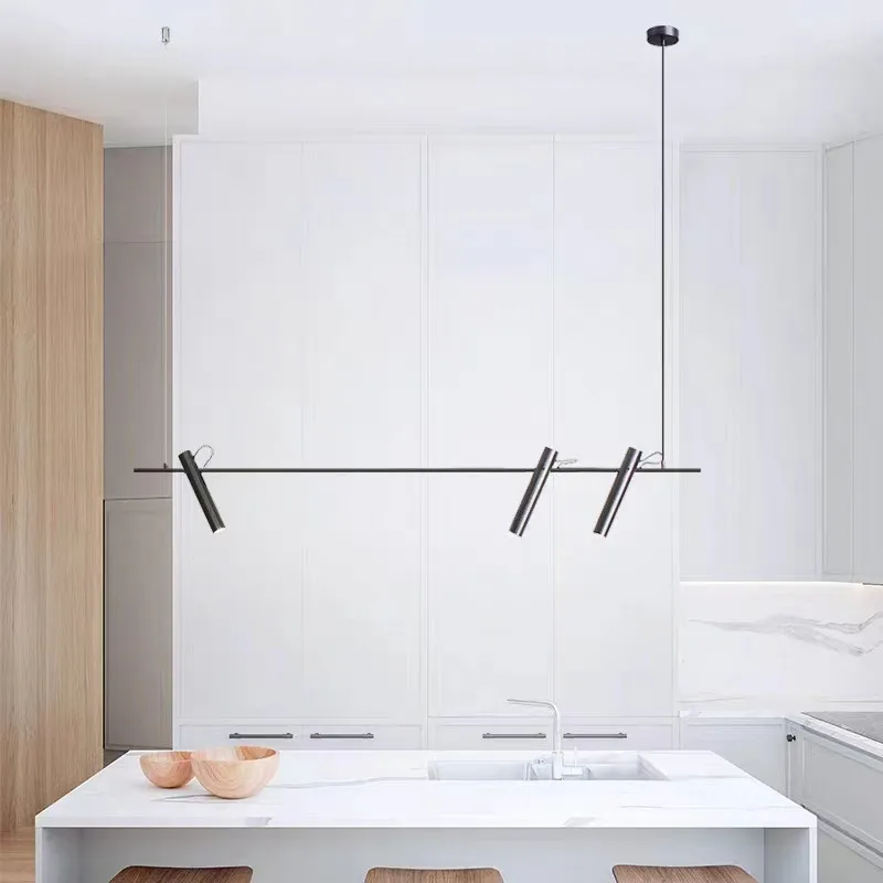 Imagem -05 - Led Pendant Light Modern Spot Light Quarto Cabeceira Sala de Estar Sofá Ambiente Preto Decorativo Down Light Ajustável