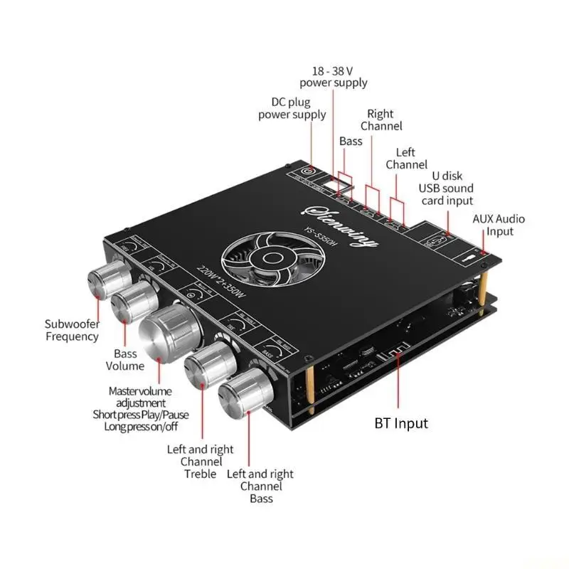 B03F YS-S350H TPA3251 2.1CH BT5.1 HighPerformance Power Amplifier Board 20hz-20khz