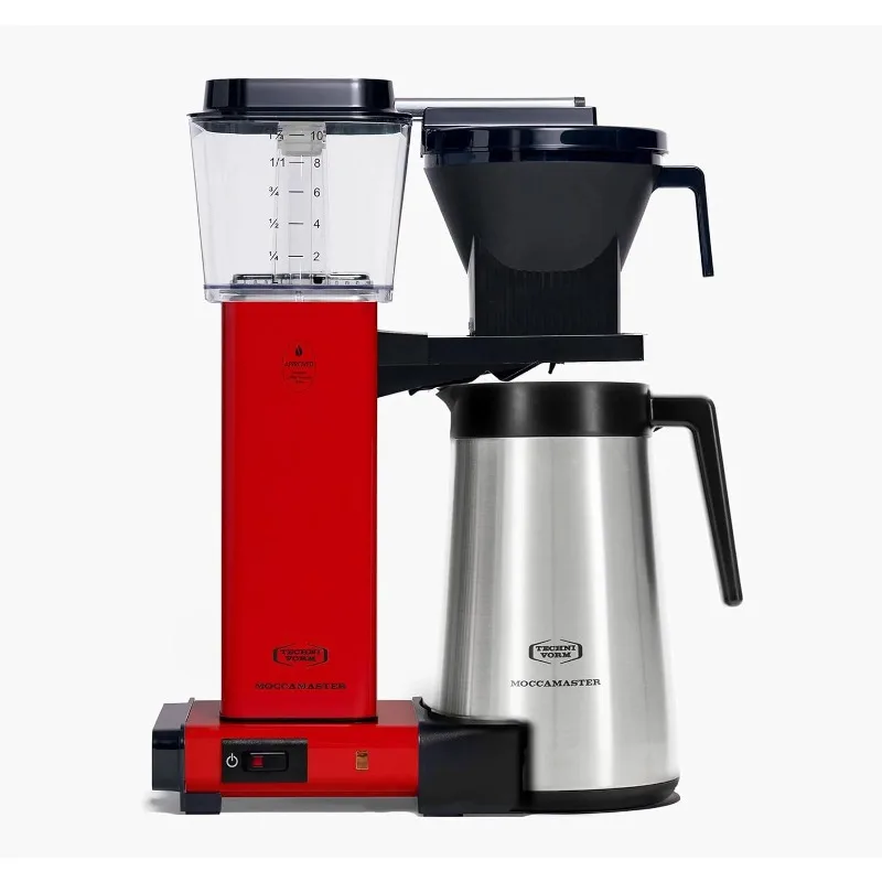 Imagem -02 - Cafeteira com Taça Térmica 10-cup 40 Onça 1.25l 79319 Vermelho