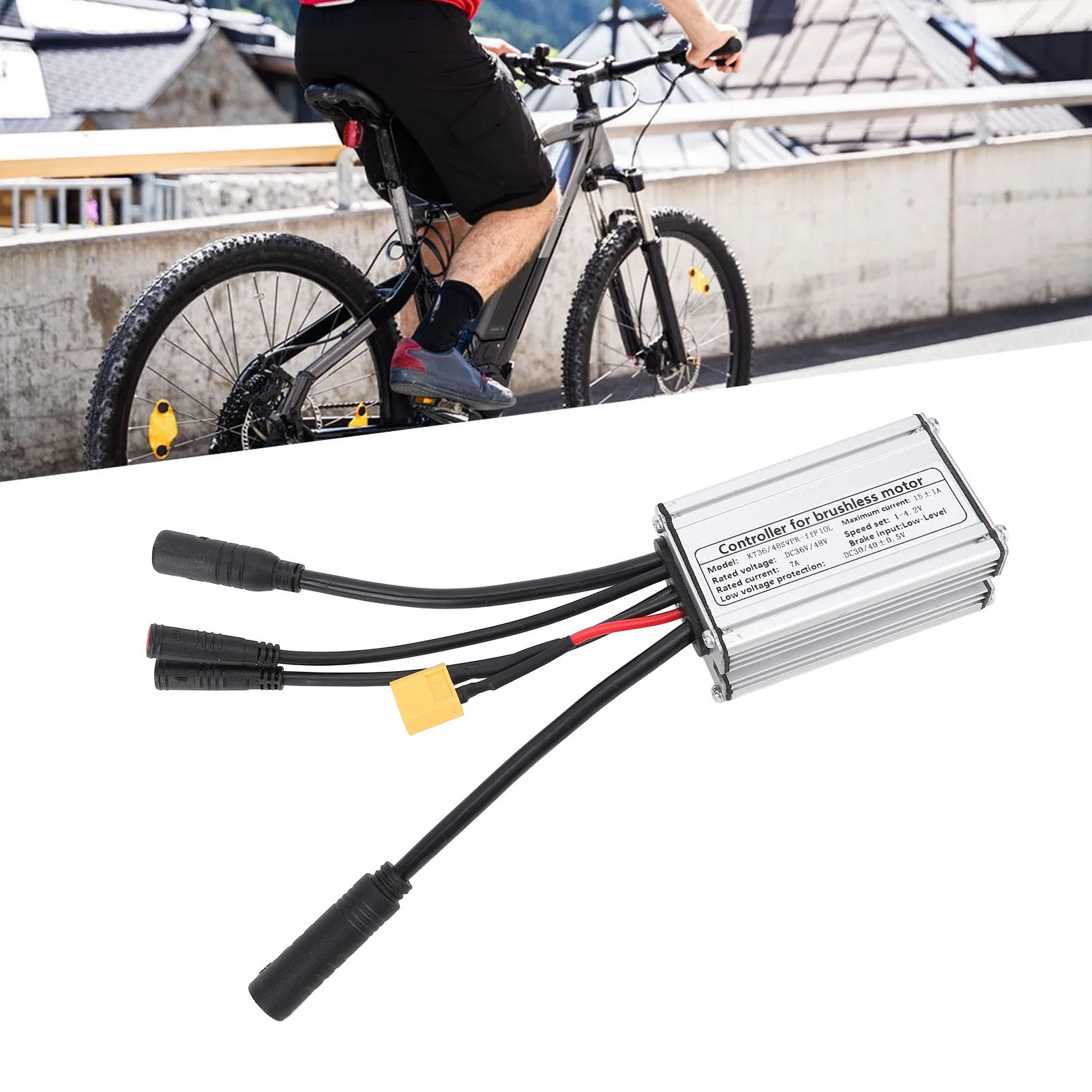 

Контроллер двигателя 36 В, 48 В, 6 трубок, синусоидальный контроллер 250 Вт, 350 Вт, с линией лампы и гидроизоляционным разъемом для электрического велосипеда