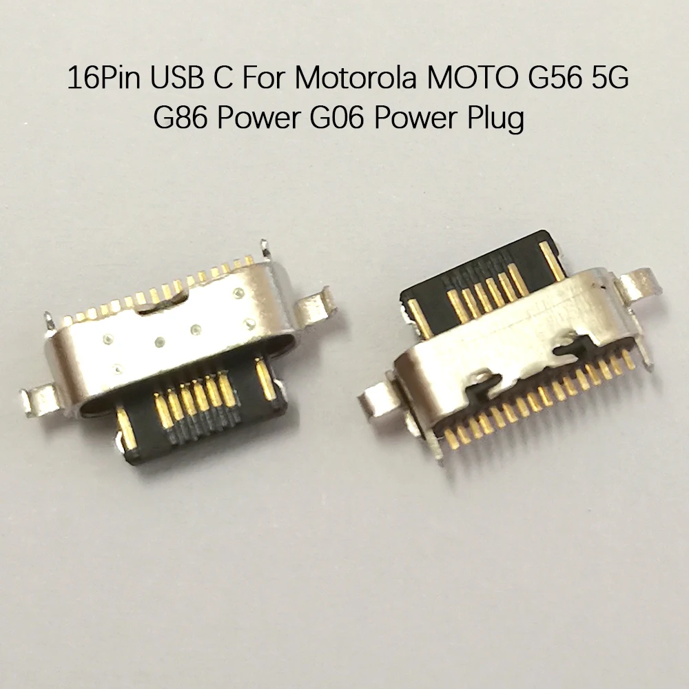 2-5 Stück 16-Pin USB-Ladeanschluss-Stecker für Motorola MOTO G56 5G G73 G32 G8 G9 E13 G42 E32S G86 G06 Stromanschluss – Detail 1