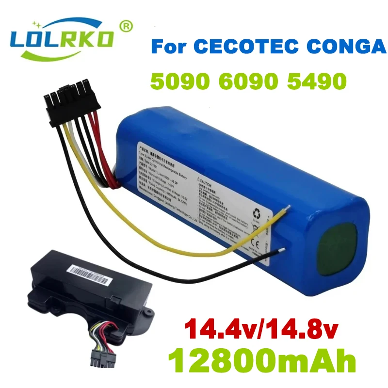 New 14.8V 12800mAh 100% New CECOTEC CONGA 5090 6090 5490 Mopping Robot Battery Pack Netease Intelligent Manufacturing NIT Model