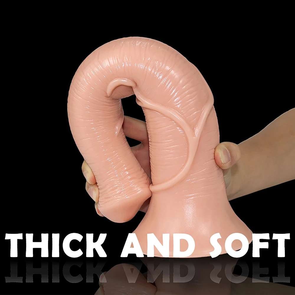 Oversized Horse Dildo Anal Plug Soft Penis Anal Dilator with Suction Cup Phallus Butt Plug Stimulate Vagina Anus Dick Sex Toys