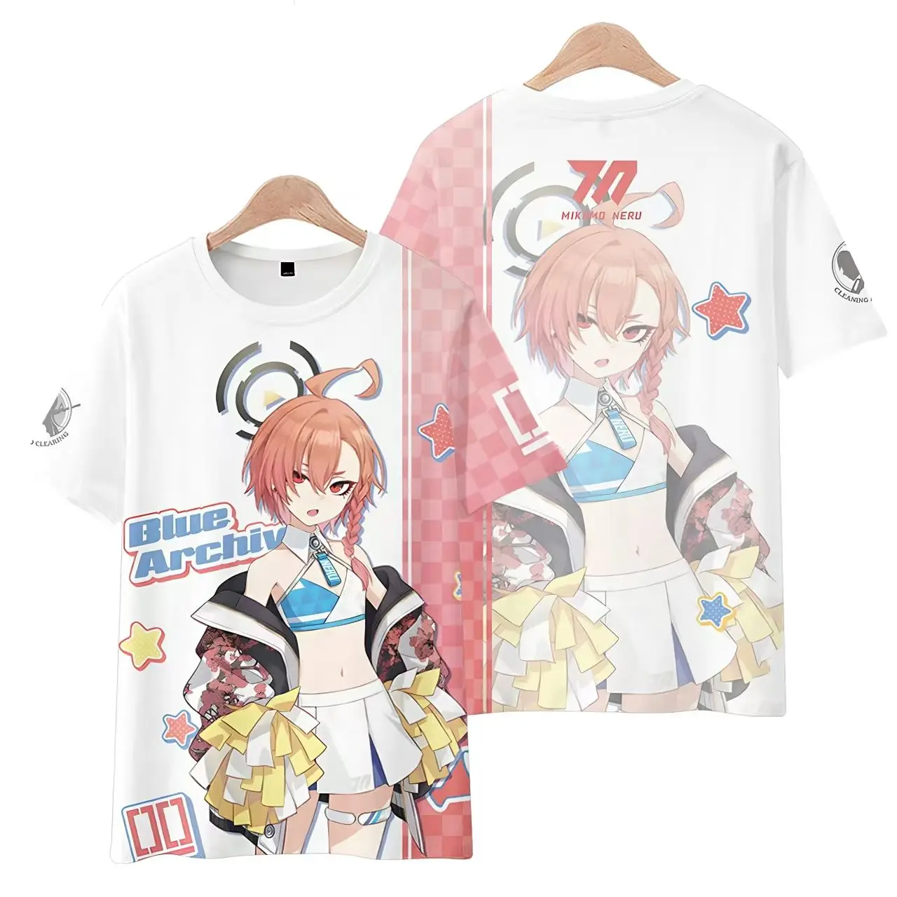 New Anime Blue Archive Asuma Toki Cosplay Printed Short Sleeve T-Shirt Casual Tee Fashion Vintage Shirts Versatile in Summer - Image 5